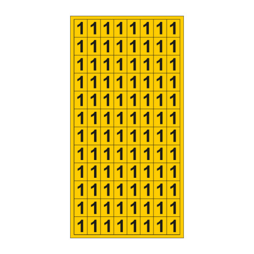 Figure 1 - Vinyl Sheet - 14mm x 19mm - Black/Yellow