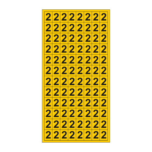 Figure 2 - Vinyl Sheet - 14mm x 19mm - Black/Yellow