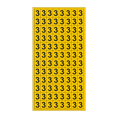 Figure 3 - Vinyl Sheet - 14mm x 19mm - Black/Yellow