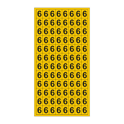 Figure 6 - Vinyl Sheet - 14mm x 19mm - Black/Yellow