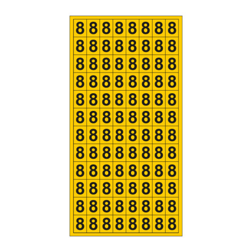 Figure 8 - Vinyl Sheet - 14mm x 19mm - Black/Yellow