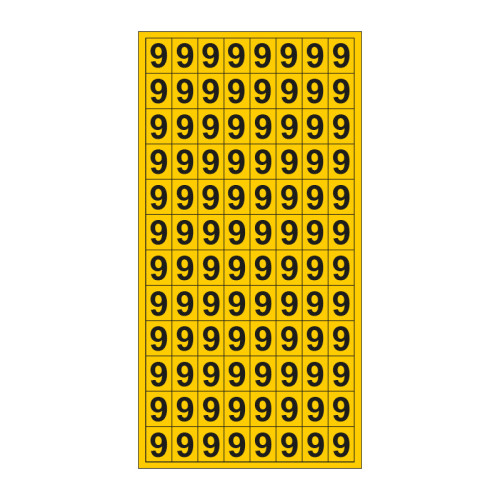 Figure 9 - Vinyl Sheet - 14mm x 19mm - Black/Yellow