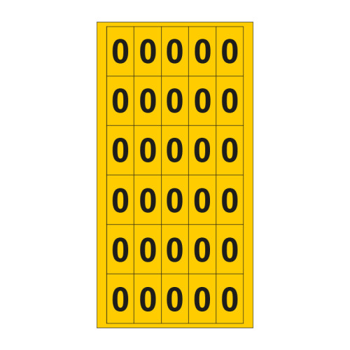 Figure 0 - Vinyl Sheet - 21mm x 38mm - Black/Yellow