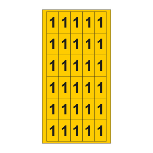 Figure 1 - Vinyl Sheet - 21mm x 38mm - Black/Yellow