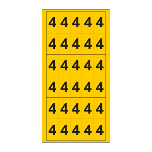 Figure 4 - Vinyl Sheet - 21mm x 38mm - Black/Yellow