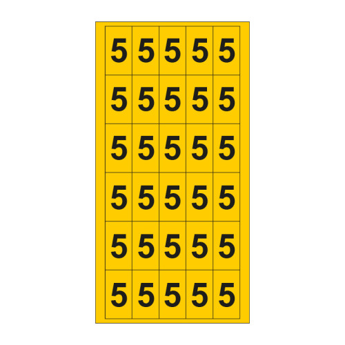 Figure 5 - Vinyl Sheet - 21mm x 38mm - Black/Yellow