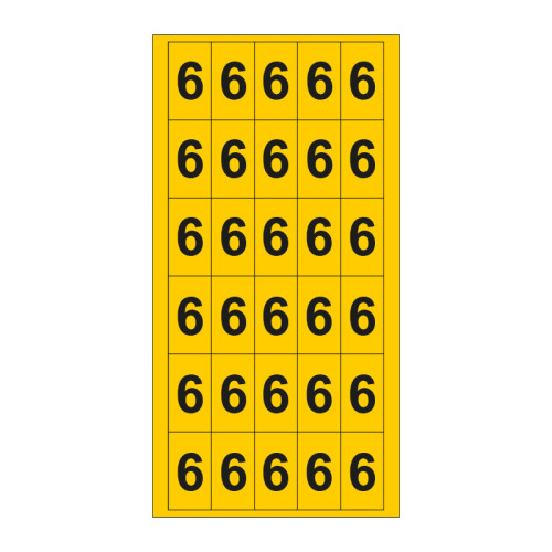 Figure 6 - Vinyl Sheet - 21mm x 38mm - Black/Yellow