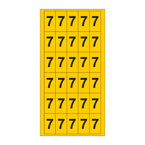 Figure 7 - Vinyl Sheet - 21mm x 38mm - Black/Yellow