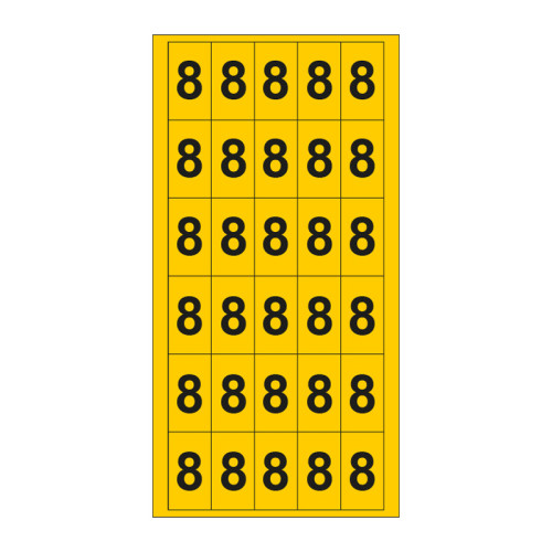 Figure 8 - Vinyl Sheet - 21mm x 38mm - Black/Yellow