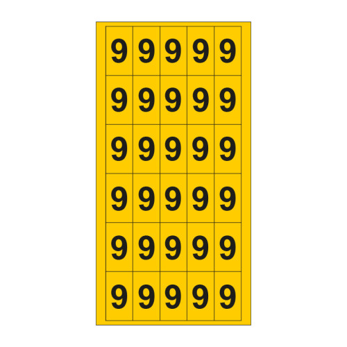 Figure 9 - Vinyl Sheet - 21mm x 38mm - Black/Yellow