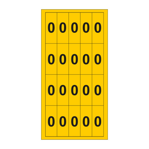 Figure 0 - Vinyl Sheet - 21mm x 56mm - Black/Yellow