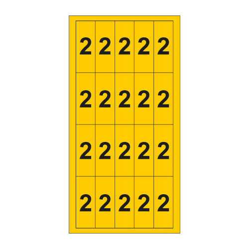 Figure 2 - Vinyl Sheet - 21mm x 56mm - Black/Yellow