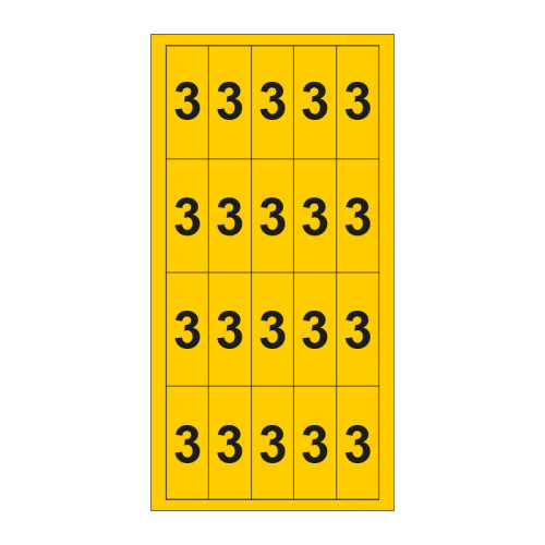 Figure 3 - Vinyl Sheet - 21mm x 56mm - Black/Yellow