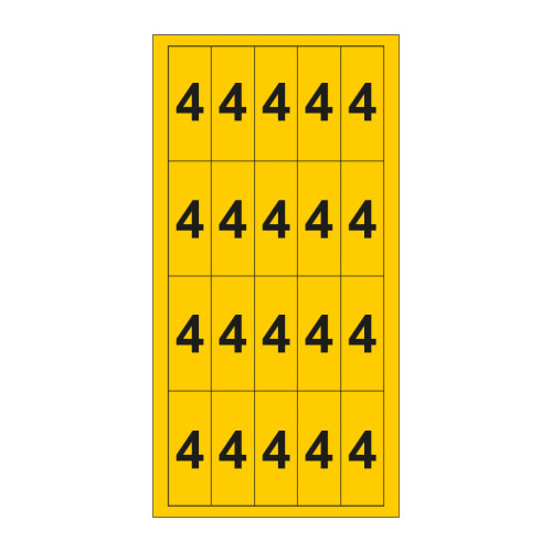 Figure 4 - Vinyl Sheet - 21mm x 56mm - Black/Yellow