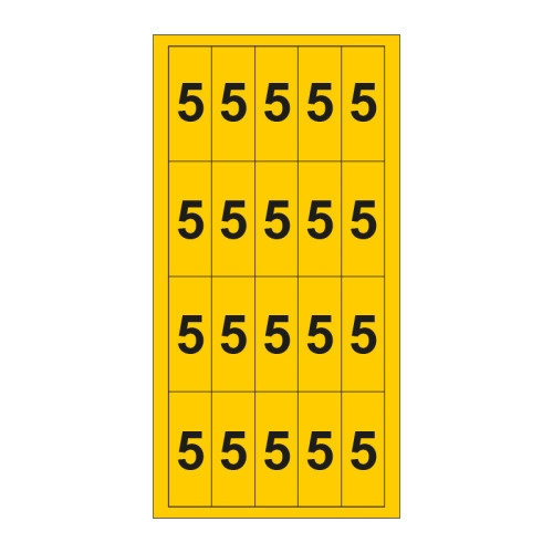 Figure 5 - Vinyl Sheet - 21mm x 56mm - Black/Yellow