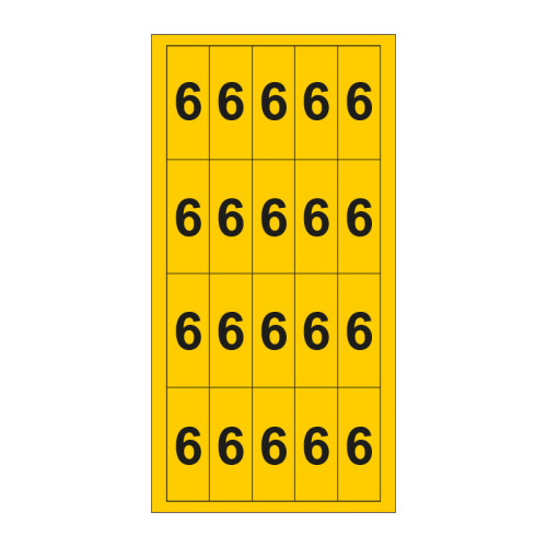 Figure 6 - Vinyl Sheet - 21mm x 56mm - Black/Yellow