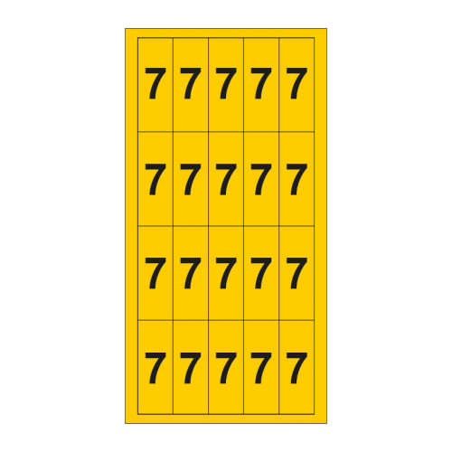 Figure 7 - Vinyl Sheet - 21mm x 56mm - Black/Yellow