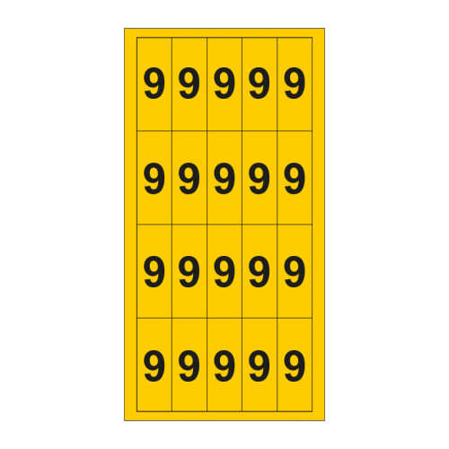 Figure 9 - Vinyl Sheet - 21mm x 56mm - Black/Yellow