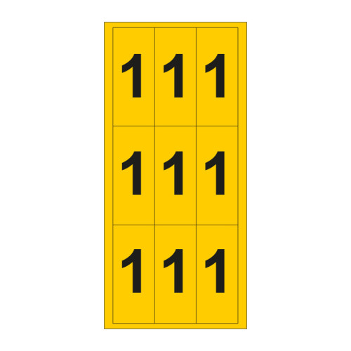 Figure 1 - Vinyl Sheet - 38mm x 90mm - Black/Yellow