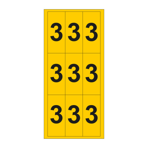 Figure 3 - Vinyl Sheet - 38mm x 90mm - Black/Yellow