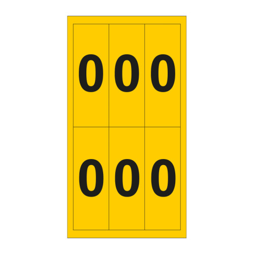 Figure 0 - Vinyl Sheet - 45mm x 130mm - Black/Yellow