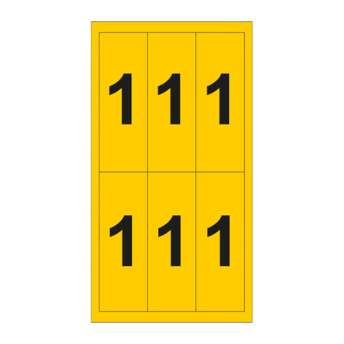 Figure 1 - Vinyl Sheet - 45mm x 130mm - Black/Yellow