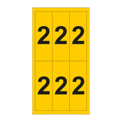 Figure 2 - Vinyl Sheet - 45mm x 130mm - Black/Yellow