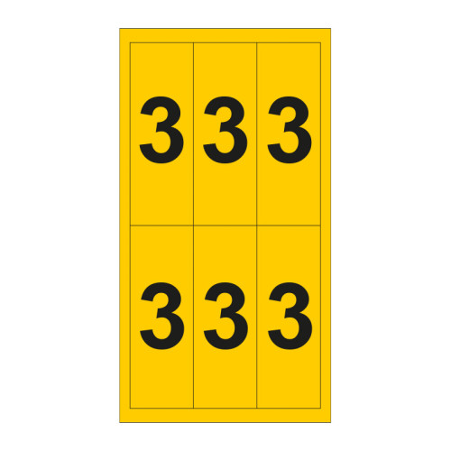 Figure 3 - Vinyl Sheet - 45mm x 130mm - Black/Yellow