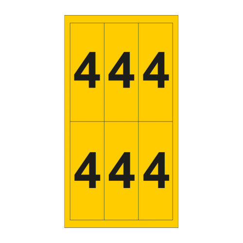 Figure 4 - Vinyl Sheet - 45mm x 130mm - Black/Yellow