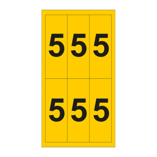 Figure 5 - Vinyl Sheet - 45mm x 130mm - Black/Yellow