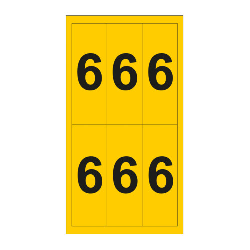 Figure 6 - Vinyl Sheet - 45mm x 130mm - Black/Yellow