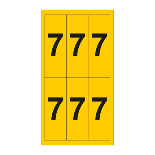 Figure 7 - Vinyl Sheet - 45mm x 130mm - Black/Yellow