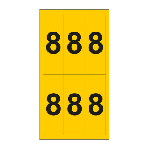 Figure 8 - Vinyl Sheet - 45mm x 130mm - Black/Yellow