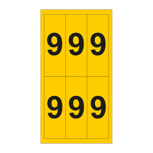 Figure 9 - Vinyl Sheet - 45mm x 130mm - Black/Yellow