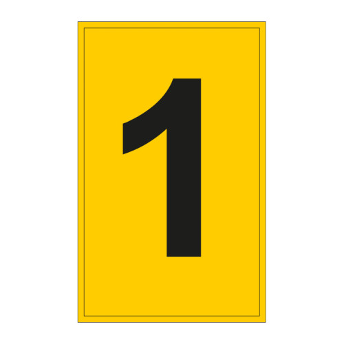 Figure 1 - Vinyl Sheet - 140mm x 230mm - Black/Yellow