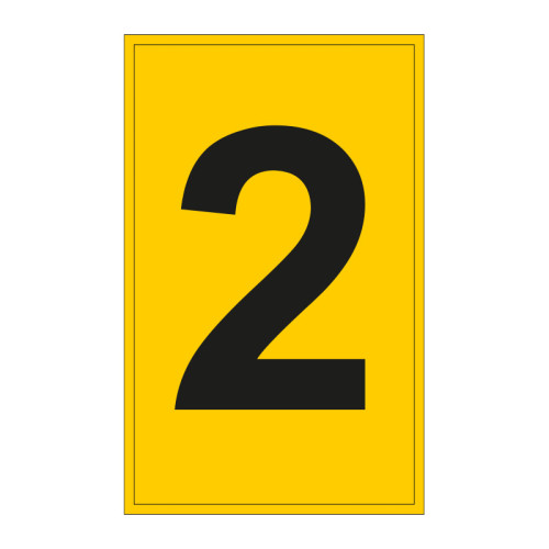 Figure 2 - Vinyl Sheet - 140mm x 230mm - Black/Yellow