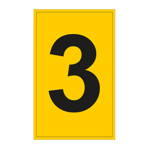 Figure 3 - Vinyl Sheet - 140mm x 230mm - Black/Yellow