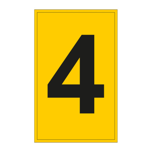 Figure 4 - Vinyl Sheet - 140mm x 230mm - Black/Yellow