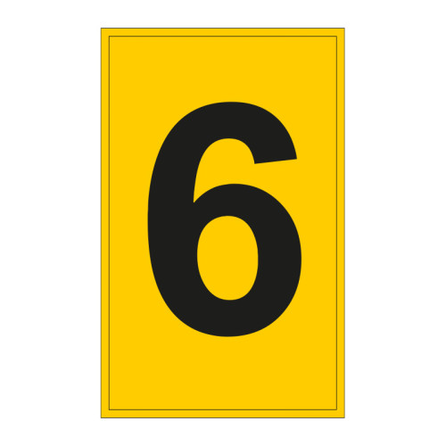 Figure 6 - Vinyl Sheet - 140mm x 230mm - Black/Yellow