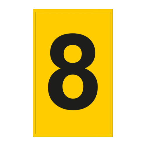 Figure 8 - Vinyl Sheet - 140mm x 230mm - Black/Yellow