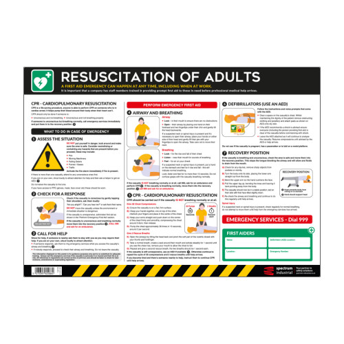 Safety Poster : Resuscitation of Adults
