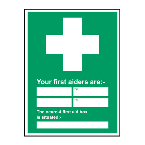 First aid Your first aiders are: - 16306