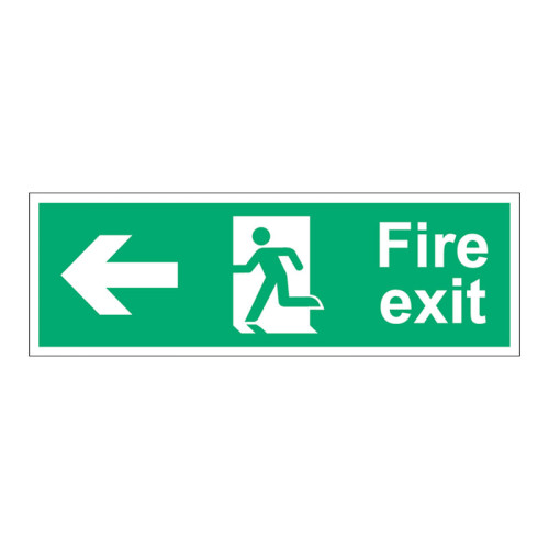 Fire Exit (Man arrow left) - SAPP (450 x 150mm)