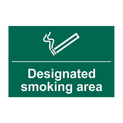 Designated smoking area - Self Adhesive PP (300 x 200mm)