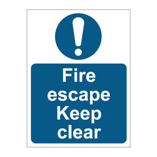 Fire Escape Keep Clear - SAPP (150 x 200mm)