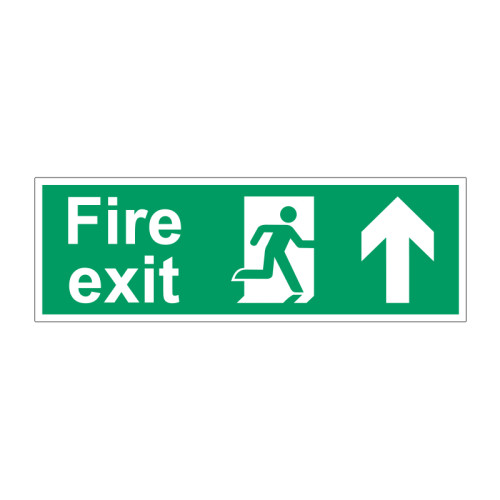 Fire exit (Man arrow up) - SAV (450 x 150mm)