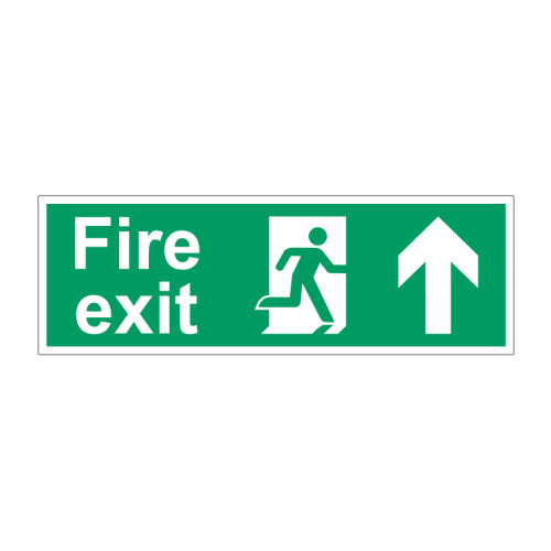 Fire exit (Man arrow up) - SAPP (450 x 150mm)