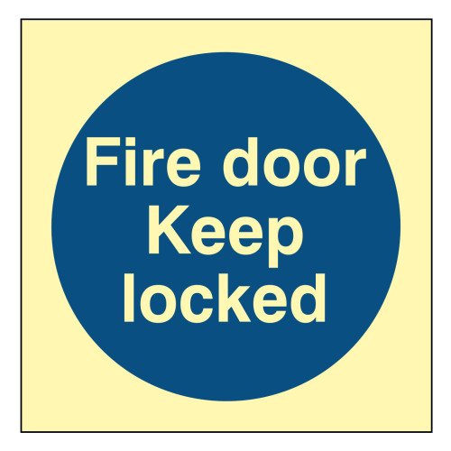 Fire door keep locked - PHO (100 x 100mm)