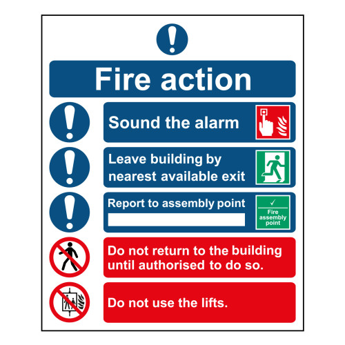 Fire action procedure - PP (250 x 300mm)