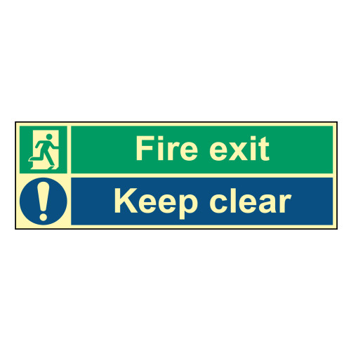 Fire exit Keep clear - PHO (450 x 150mm)